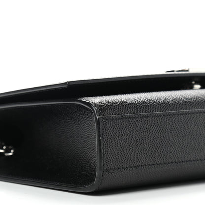 Saint Laurent Grain De Poudre Medium Classic Monogram Kate Satchel Black 7 of 8
