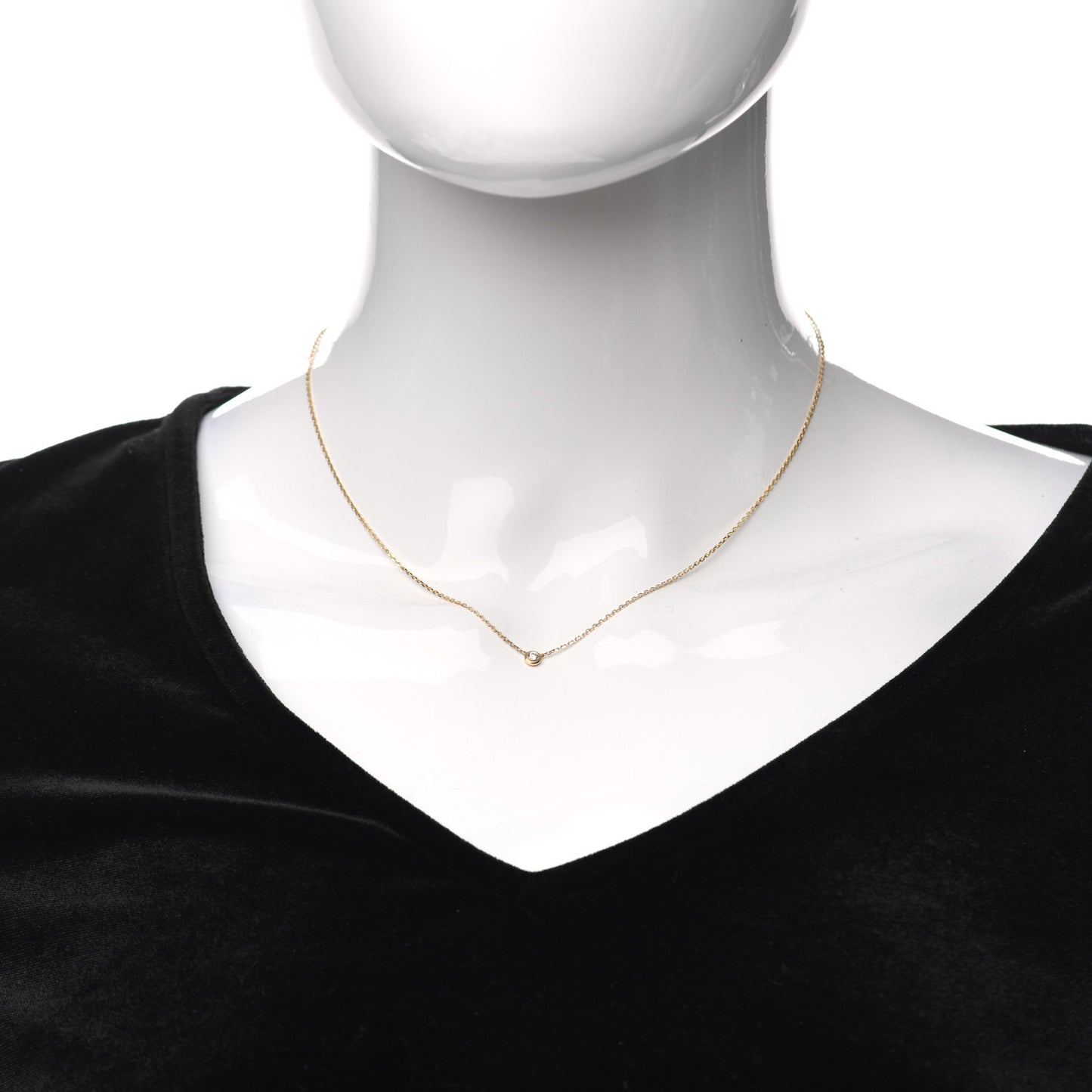 18K Yellow Gold Diamond XS D'Amour Pendant Necklace