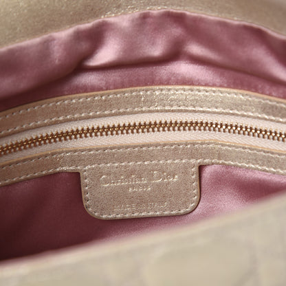 Christian Dior Metallic Calfskin Cannage Flap Clutch Gold 6 of 15