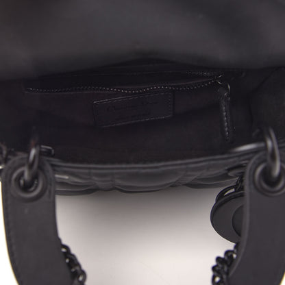 Christian Dior Ultra Matte Calfskin Cannage Mini Lady Dior Black 5 of 8