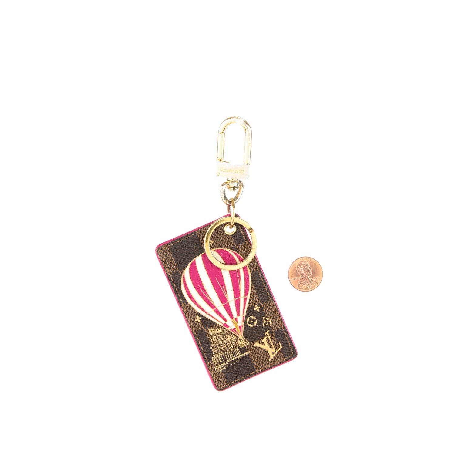 Louis Vuitton Damier Ebene Illustre Air Balloon Bag Charm Grenade 2 of 6