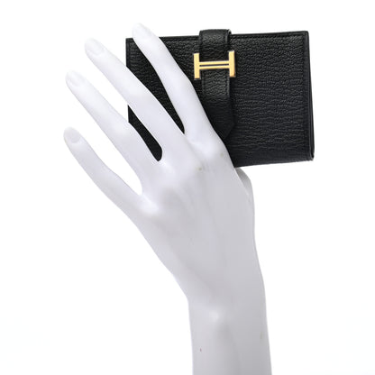 Hermes Chevre Mysore Mini Bearn Wallet Black 2 of 6