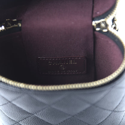 Chanel Caviar Quilted Phone Holder With Chain Black 8 of 10