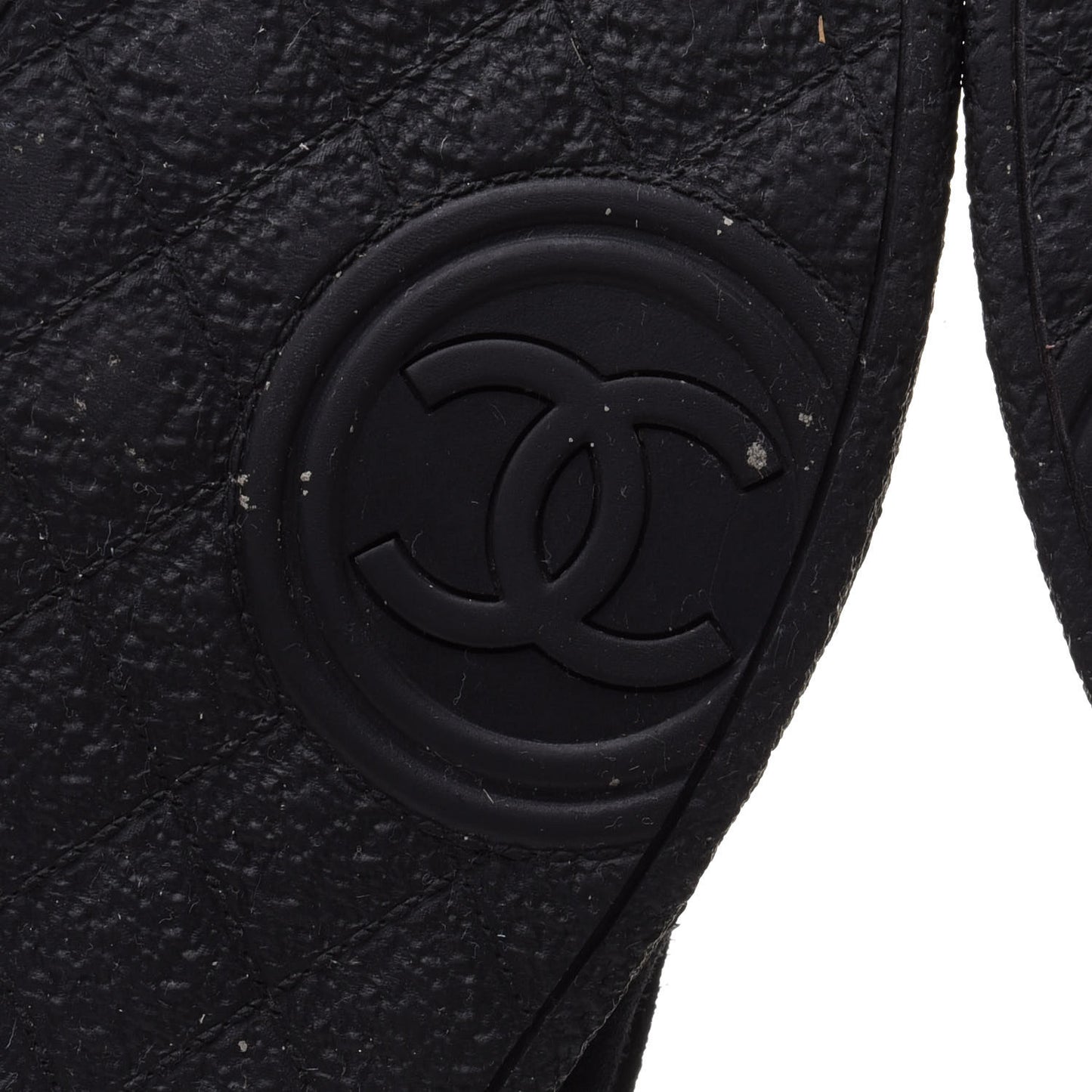 Suede Quilted Shearling High Boots 40 Black