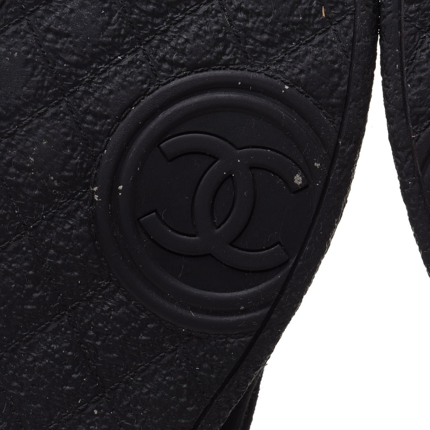 Chanel Suede Quilted Shearling High Boots 40 Black 6 of 12