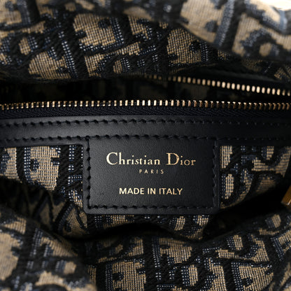 Christian Dior Wicker Oblique Medium Lady Dior Bag Blue 6 of 10