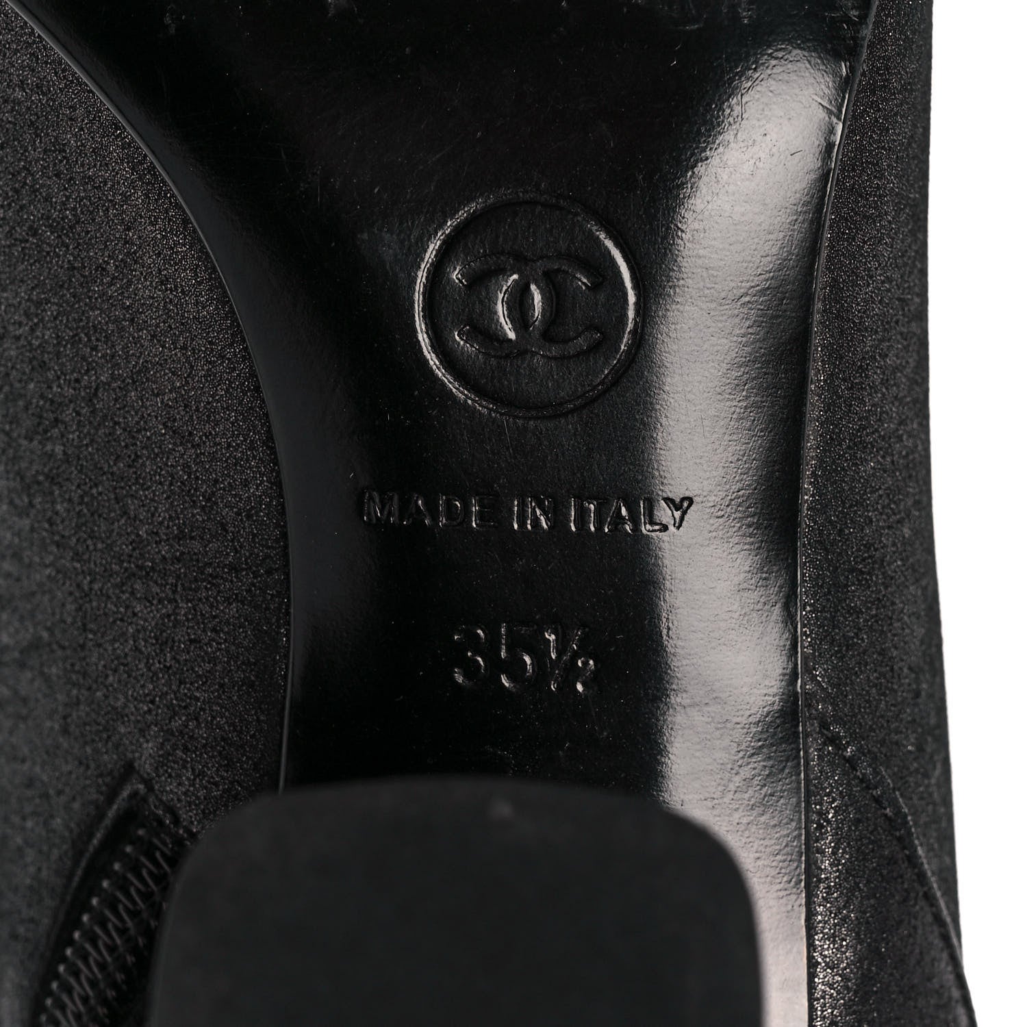 Chanel Suede CC Ankle Boots 35.5 Black 6 of 8