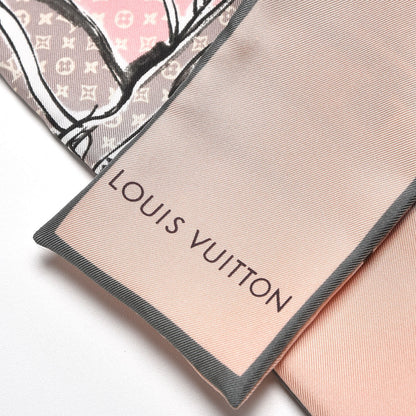 Louis Vuitton Silk Monogram Trunks Bandeau Rose Poudre 5 of 5