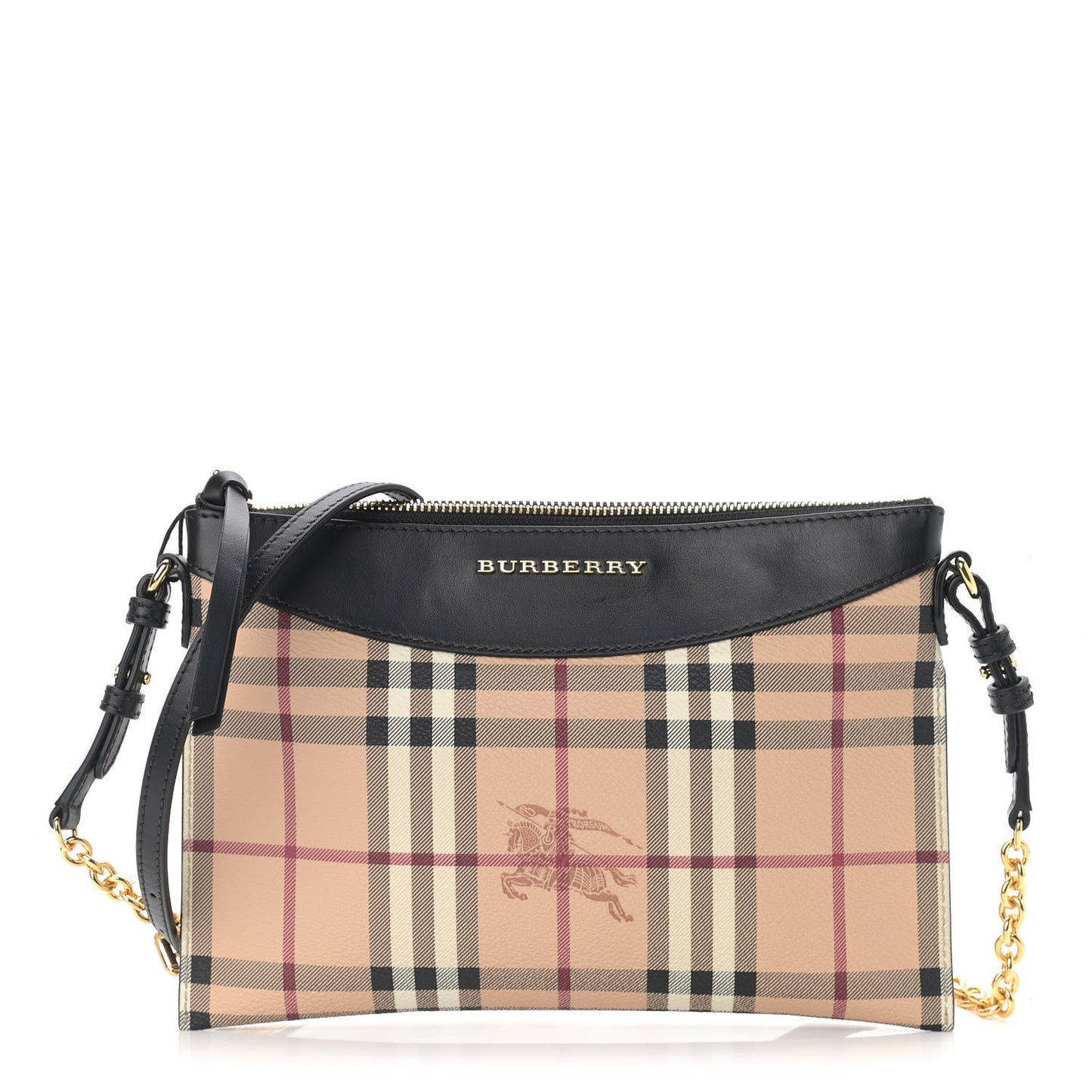 Haymarket Check Peyton Crossbody Clutch Bag Black
