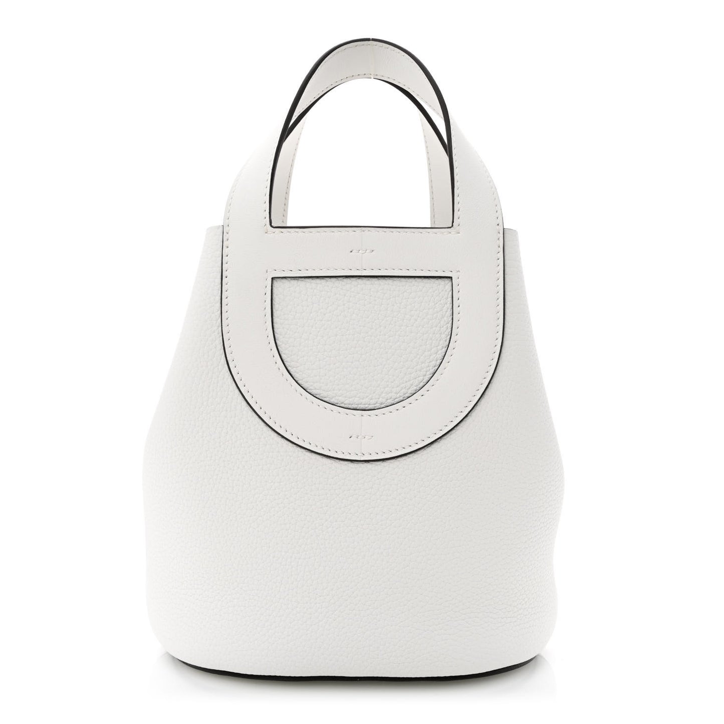 Taurillon Clemence Swift In-The-Loop 18 Bag New White