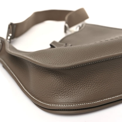 Hermes Taurillon Clemence Evelyne III PM Etoupe 9 of 11