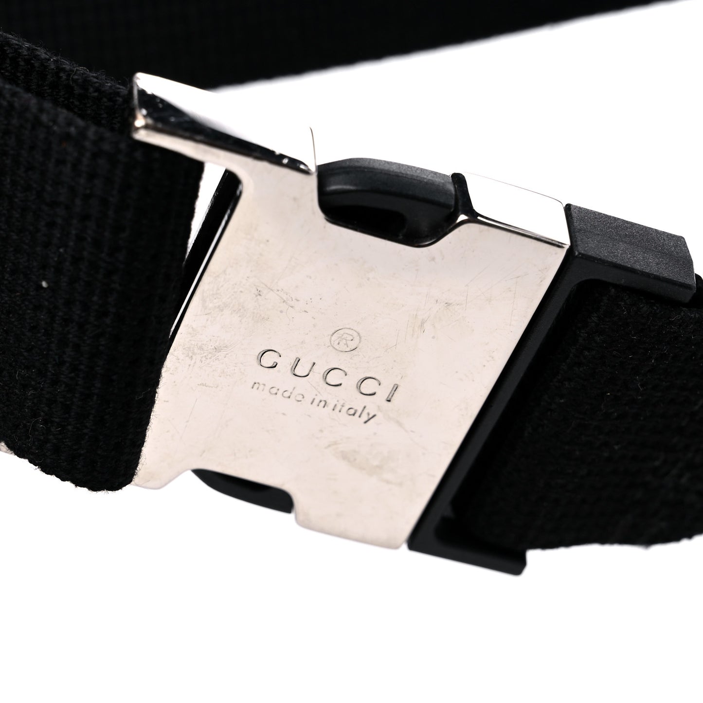Calfskin GG Tennis Embossed Pocket Belt Bag Black
