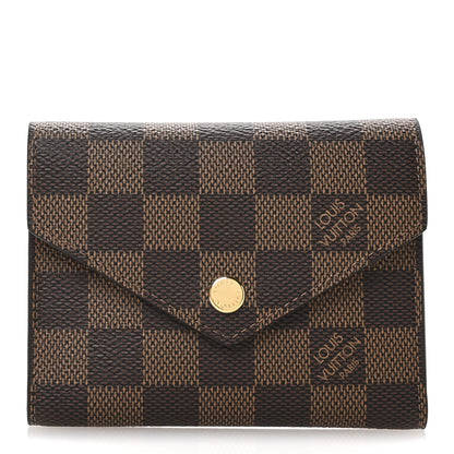 Louis Vuitton Damier Ebene Victorine Wallet Red 1 of 7