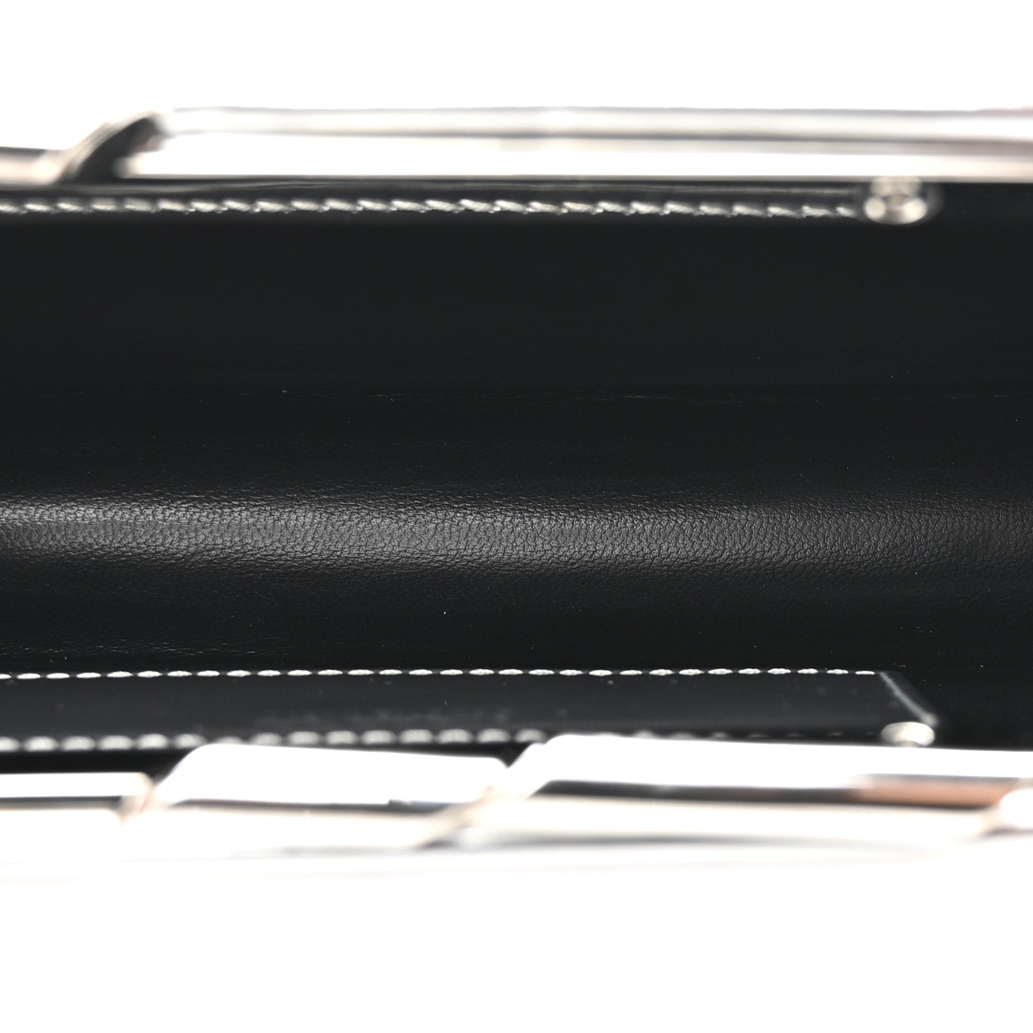 Lanvin Metallic Calfskin Clutch Silver 8 of 19
