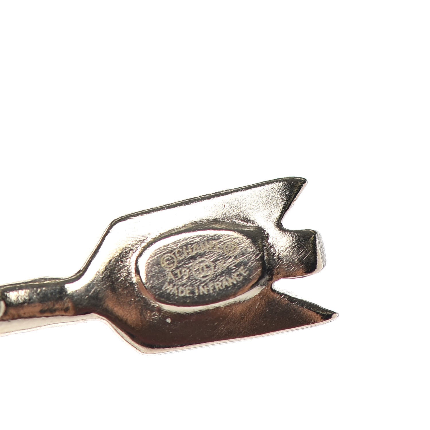 Chanel Crystal Heart Arrow Short Necklace Gold 5 of 5