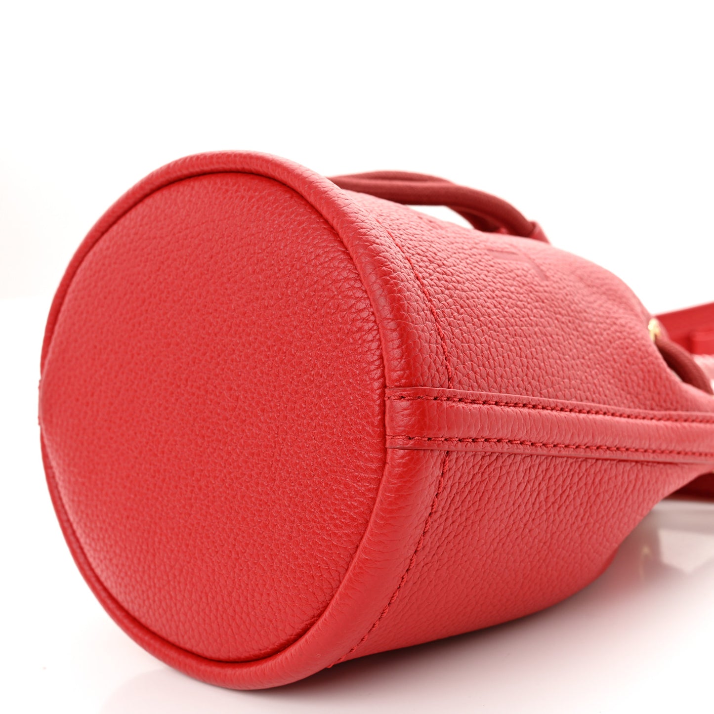 Grained Calfskin The Mini Bucket Bag True Red