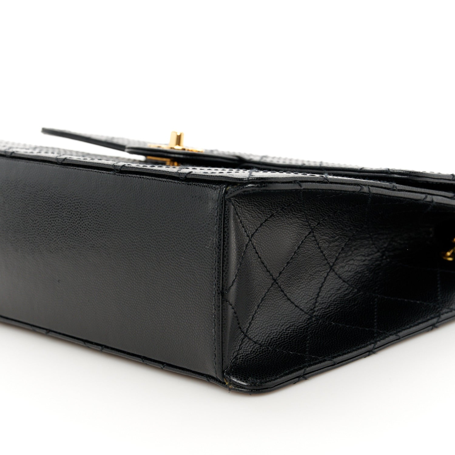 Chanel Caviar Stitch Jumbo Single Flap Black 11 of 12
