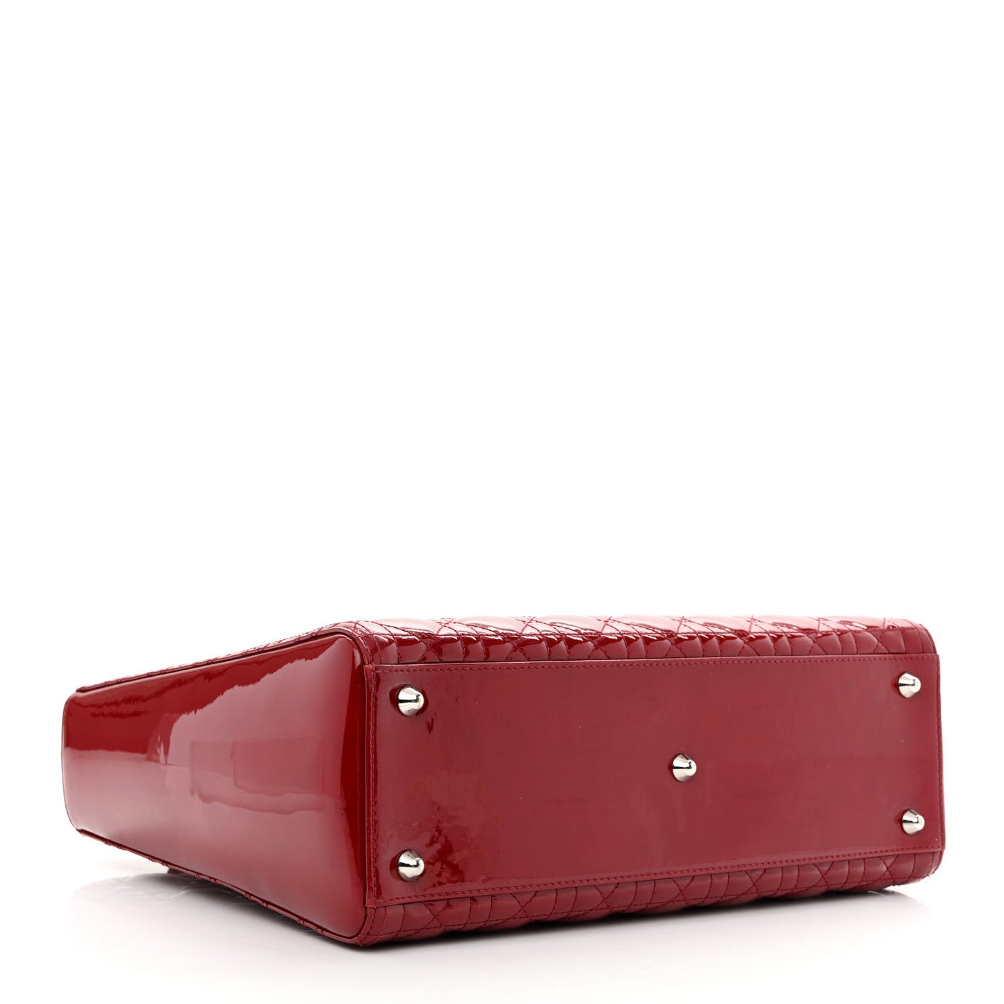 Patent Cannage Large Lady Dior Red
