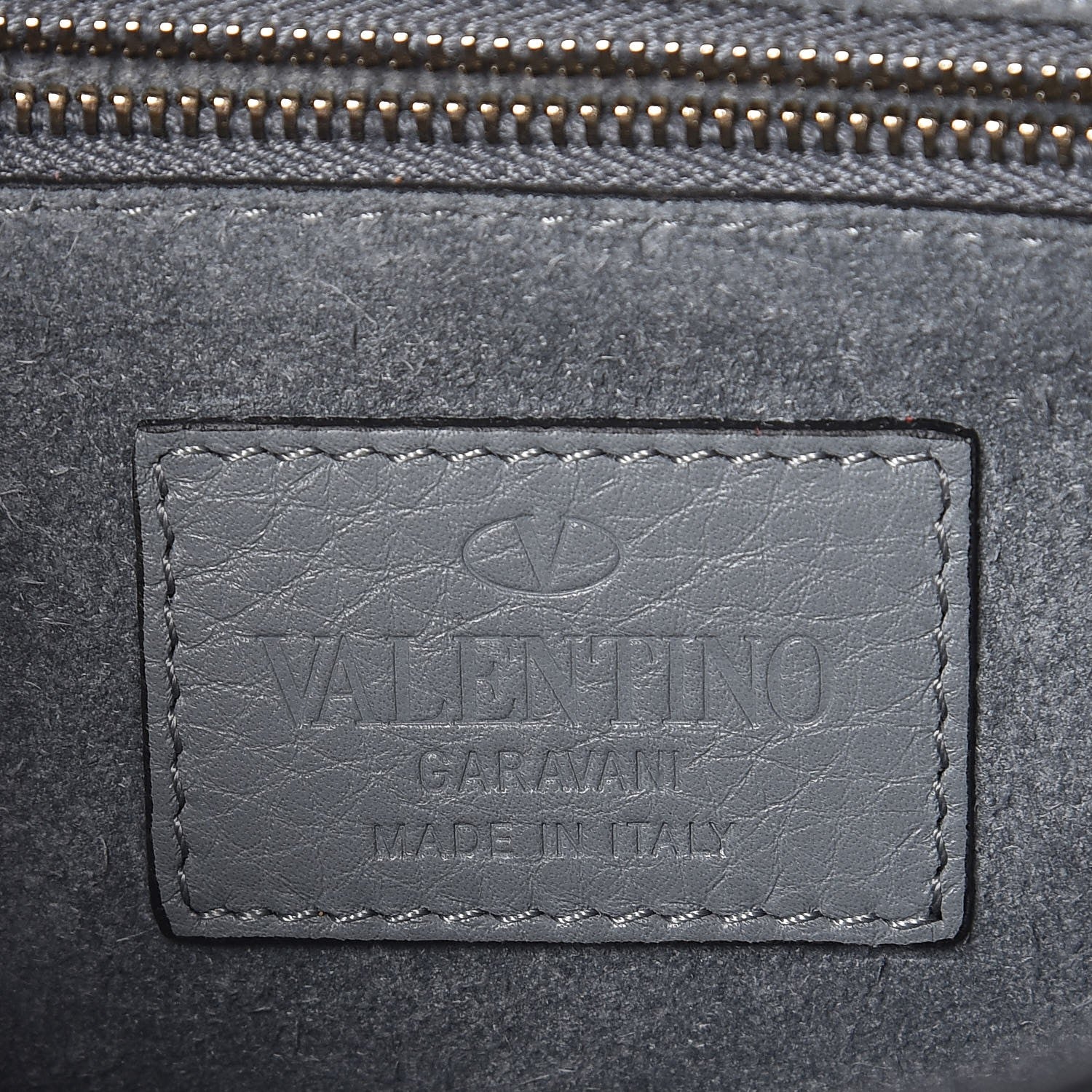 Valentino Garavani Pebbled Calfskin Small Rockstud Single Handle Flap Bag Pastel Grey 7 of 8