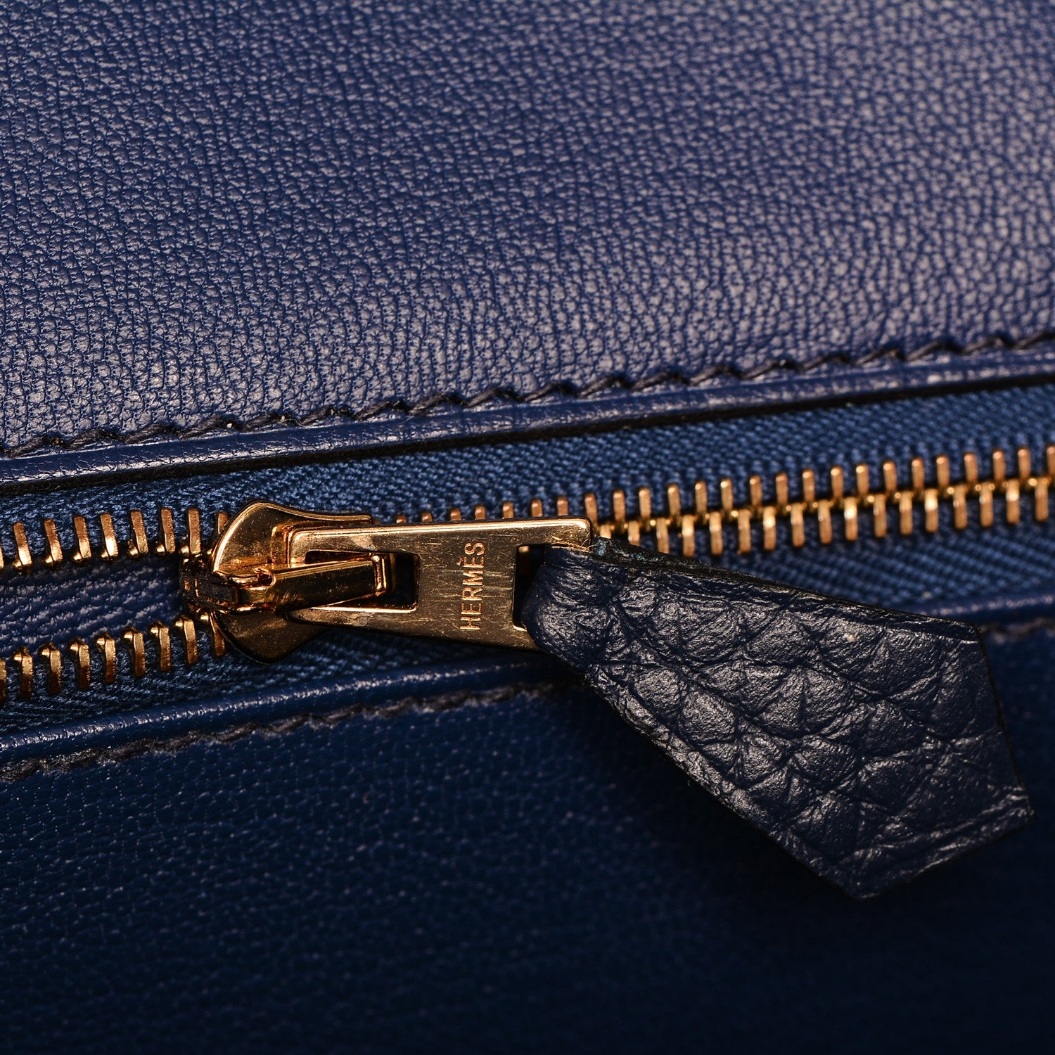 Hermes Taurillon Clemence Birkin 35 Bleu Saphir 20 of 23