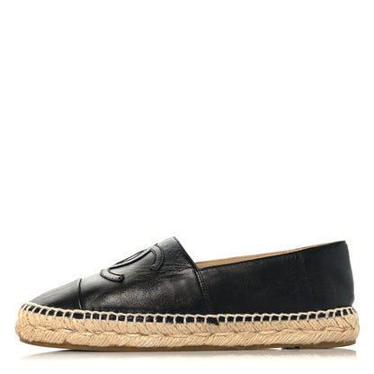 Chanel Lambskin CC Espadrilles 36 Black 1 of 11