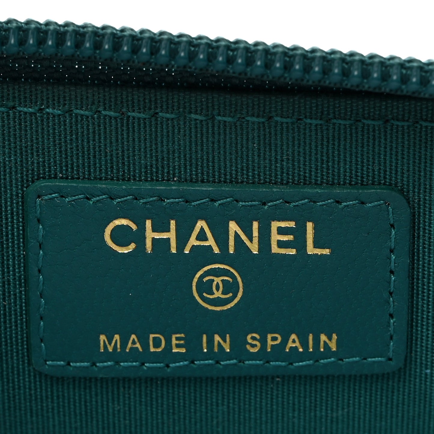 Caviar Quilted Boy Zip Around Coin Purse Wallet Dark Turquoise