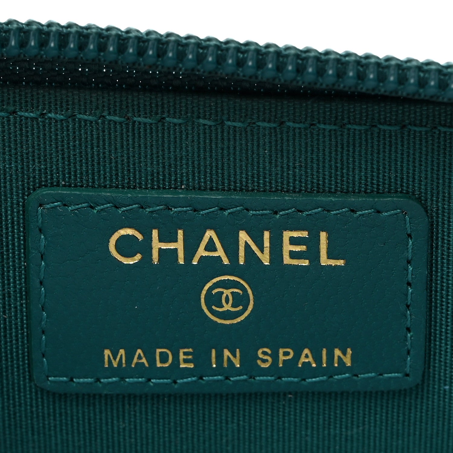 Chanel Caviar Quilted Boy Zip Around Coin Purse Wallet Dark Turquoise 6 of 8