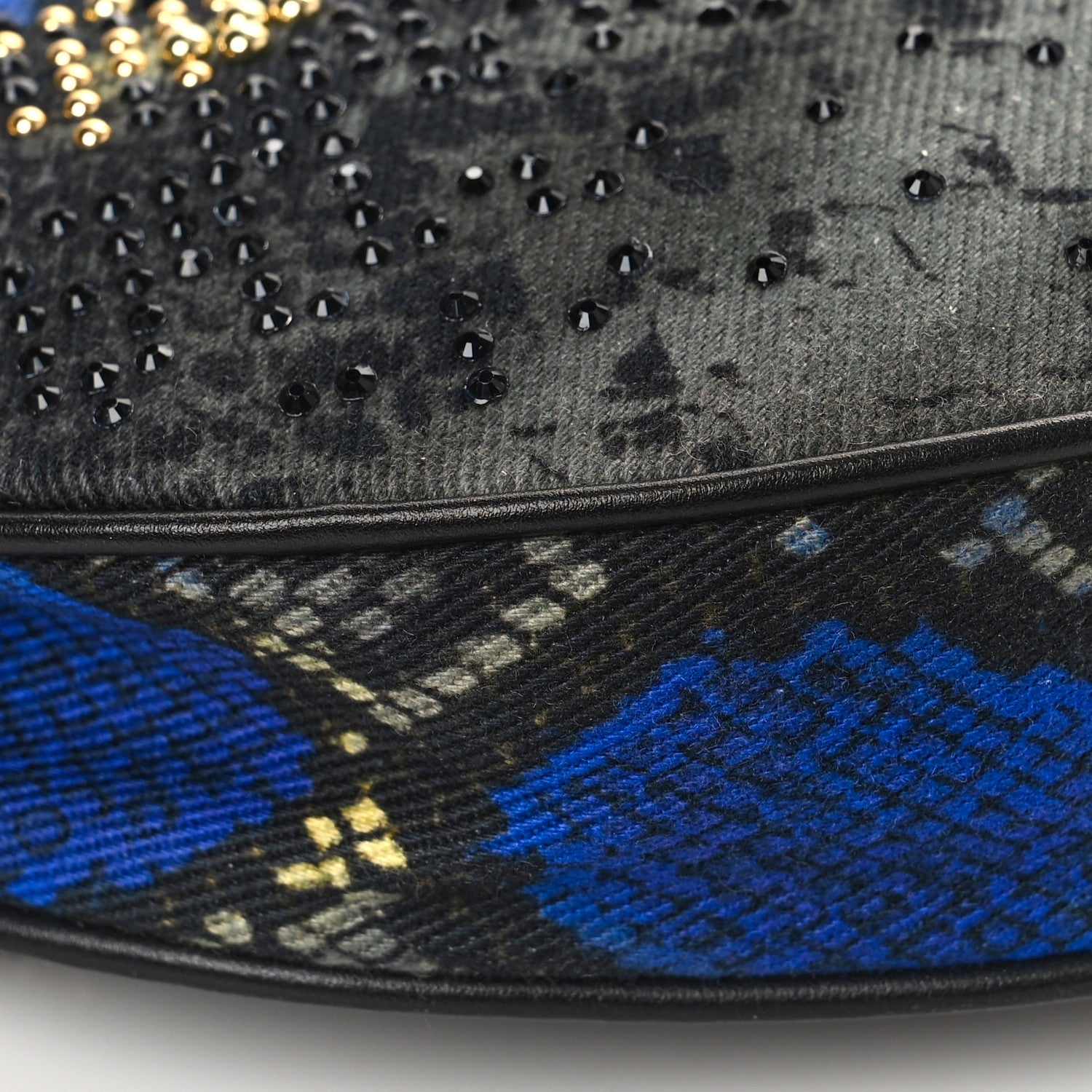 Versace Denim Embellished Snake Print Hobo Bag 9 of 9