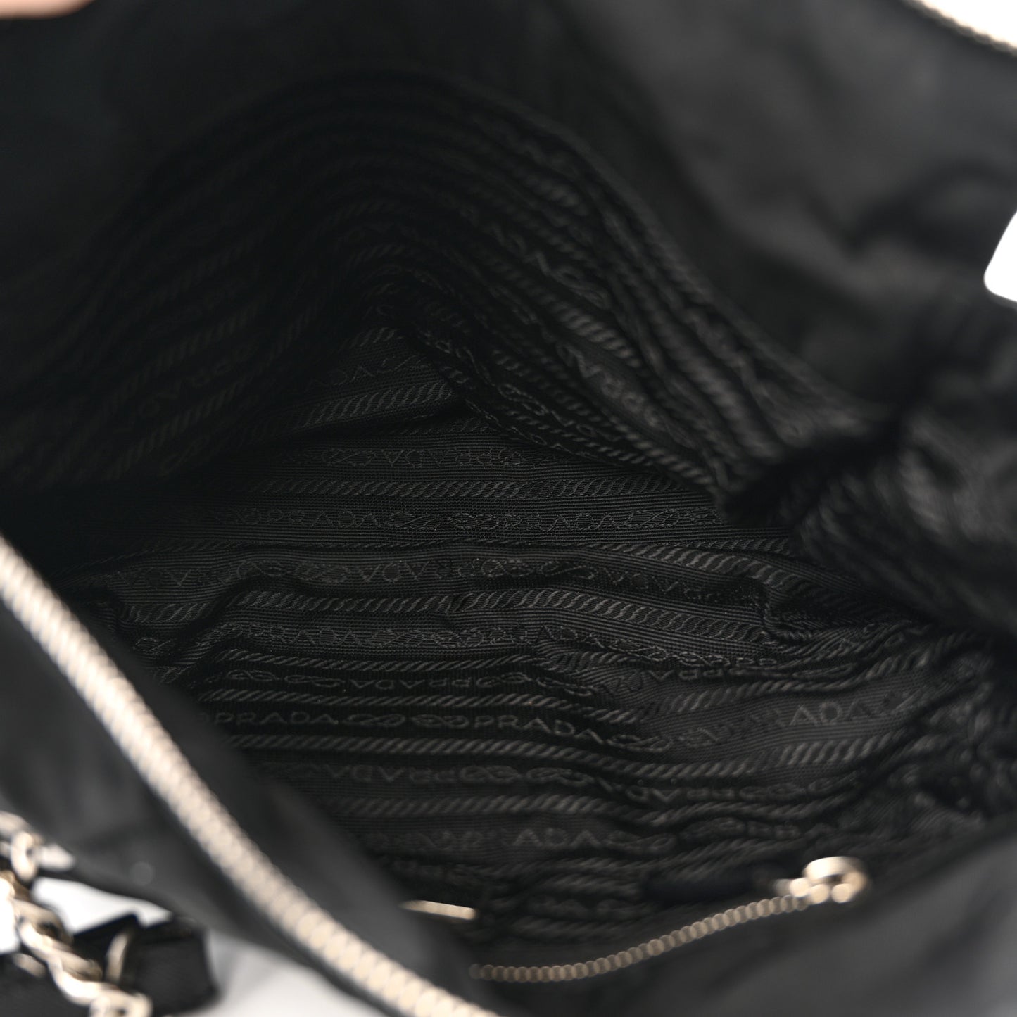 Tessuto Nylon Impunturato Quilted Shopping Tote Black