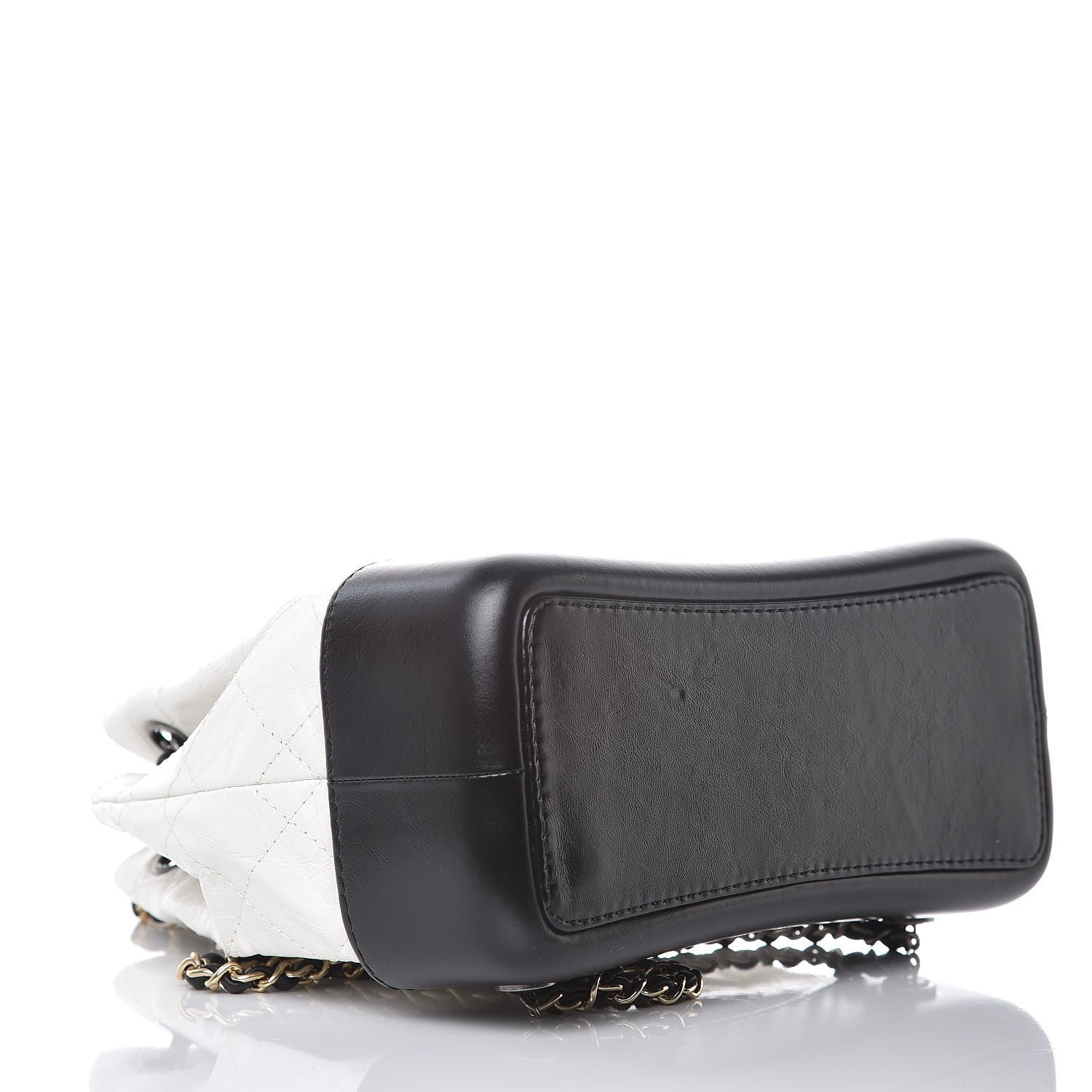 Chanel Aged Calfskin Quilted Gabrielle Backpack Black White 4 of 8