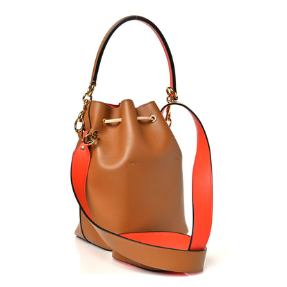 Fendi Vitello Grace F is Fendi Stamp Patch Perforated Small Mon Tresor Bucket Bag Nocciola 3 of 9
