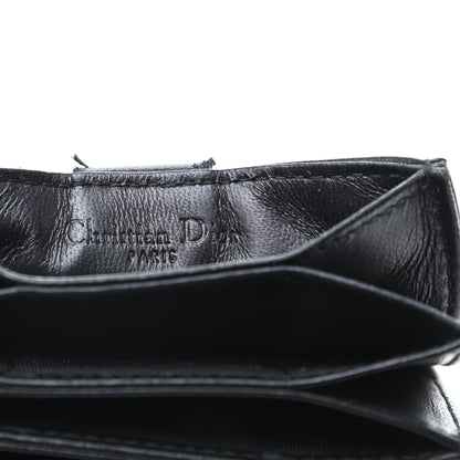 Christian Dior Lambskin Studded Cannage Lady Dior 5-Gusset Card Holder Black 6 of 11