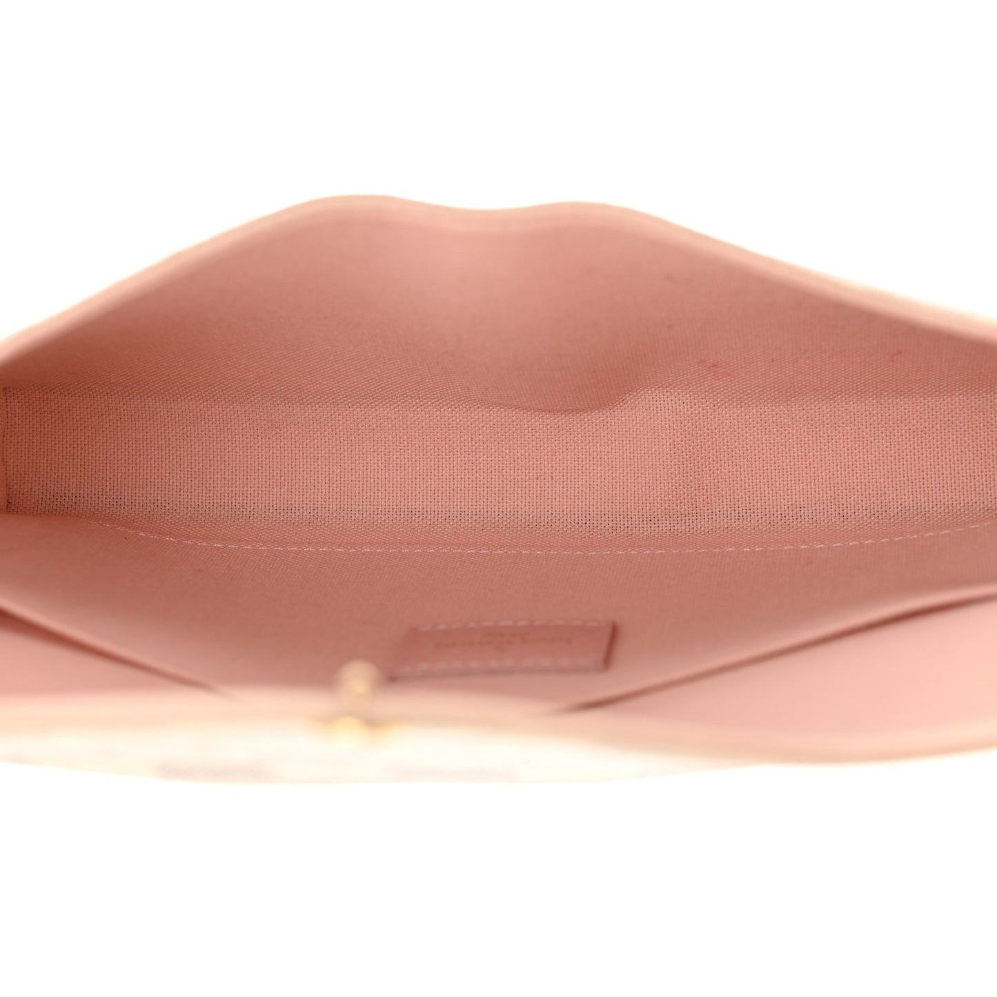 Damier Azur Pochette Felicie Chain Wallet Rose Ballerine