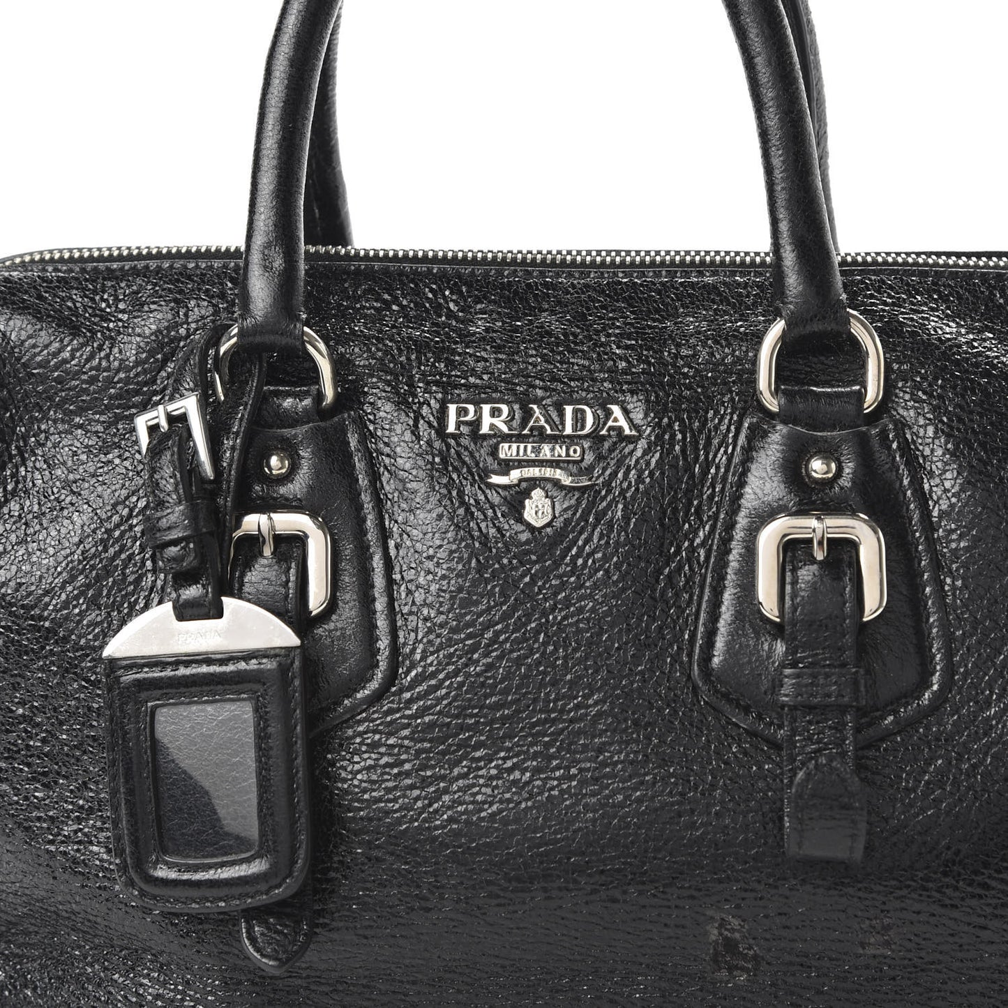 Vernice Naplak Zipper Bowler Tote Black
