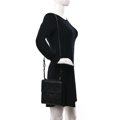 Gucci Calfskin GG Tennis Embossed Messenger Bag Black 2 of 10