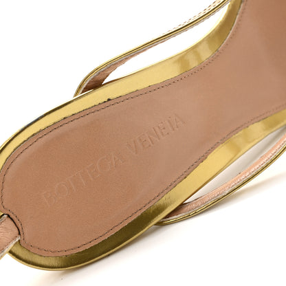 Bottega Veneta Lambskin Stretch Multi Strap 90mm Sandals 37.5 Gold 8 of 9