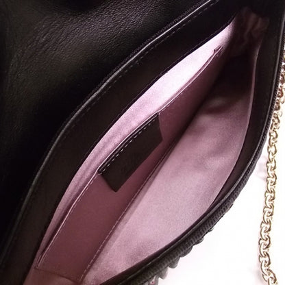 Gucci Silk Flower Garden Bumble Bee Charm Pochette Black 6 of 8