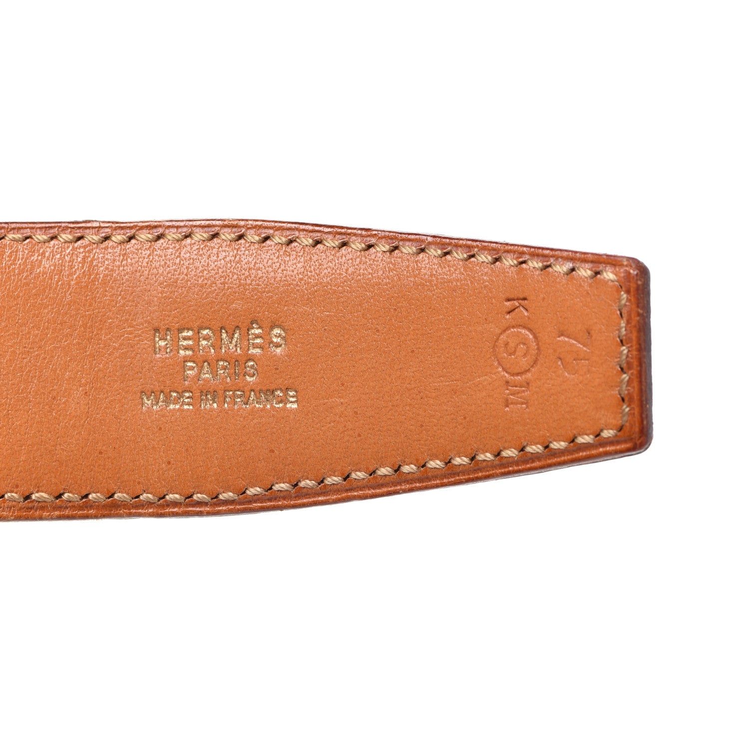 Hermes Ostrich 32mm Belt Strap 75 Brique 5 of 6