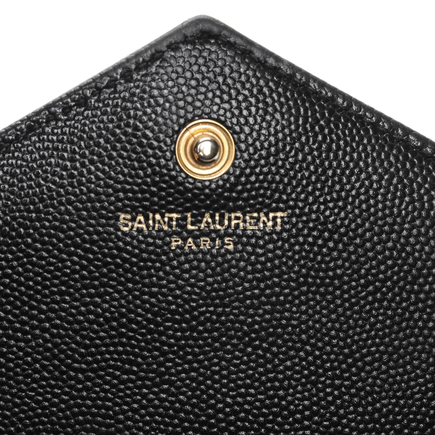 Grain De Poudre Matelasse Chevron Monogram Chain Wallet Black