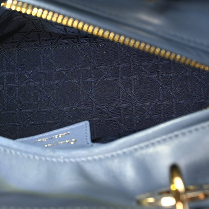 Christian Dior Lambskin Cannage Medium Lady Dior Denim Blue 5 of 12