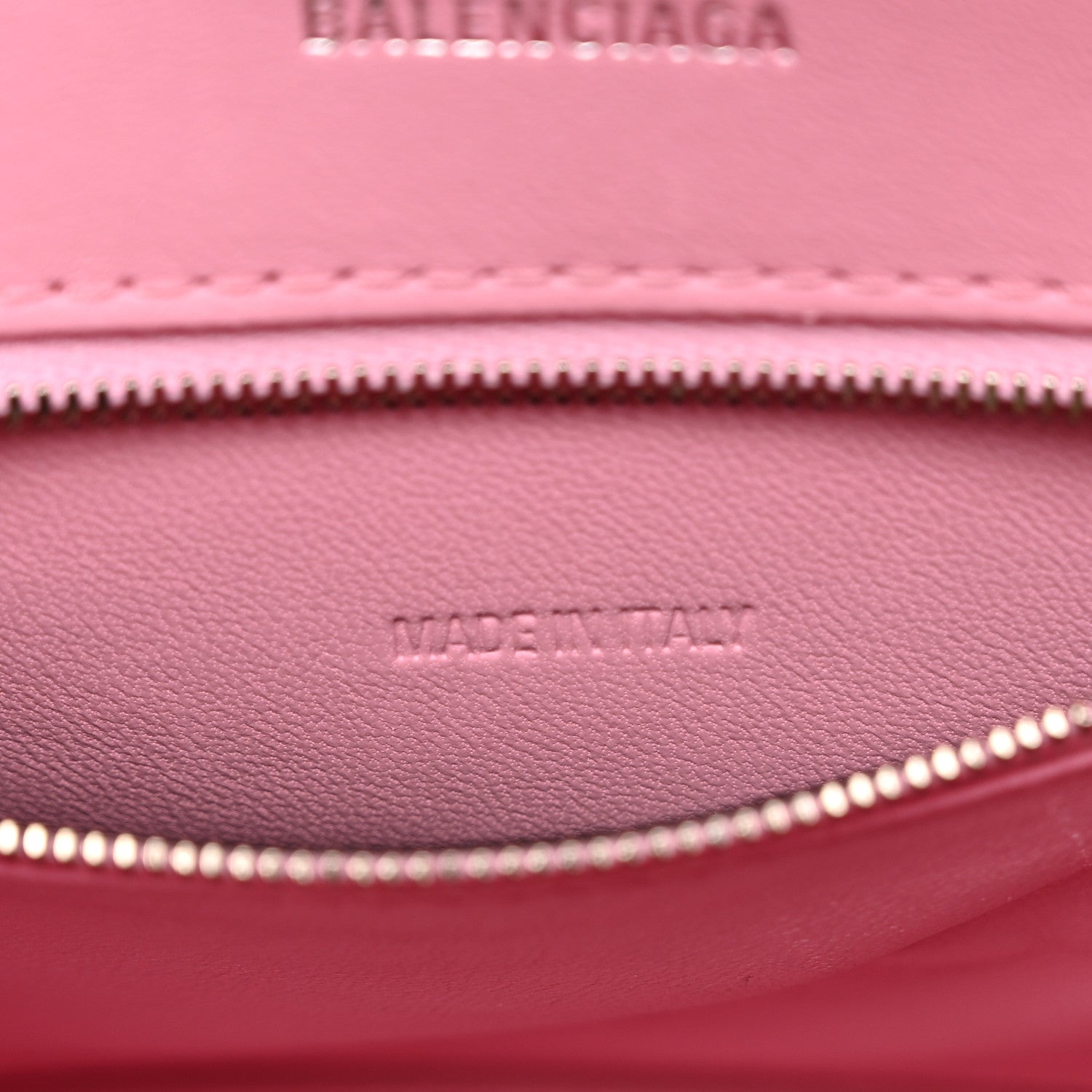 Balenciaga Shiny Calfskin Crocodile Embossed Small Hourglass Top Handle Bag Candy Pink 8 of 12