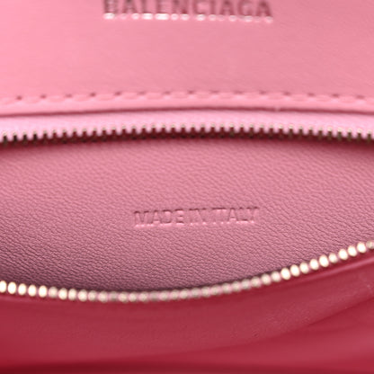 Balenciaga Shiny Calfskin Crocodile Embossed Small Hourglass Top Handle Bag Candy Pink 8 of 12