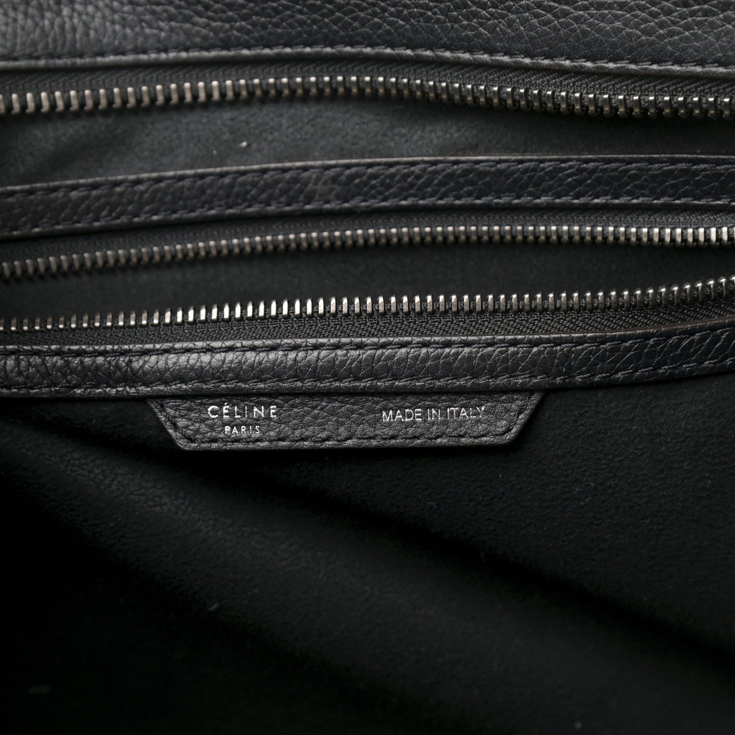 Drummed Calfskin Mini Luggage Black