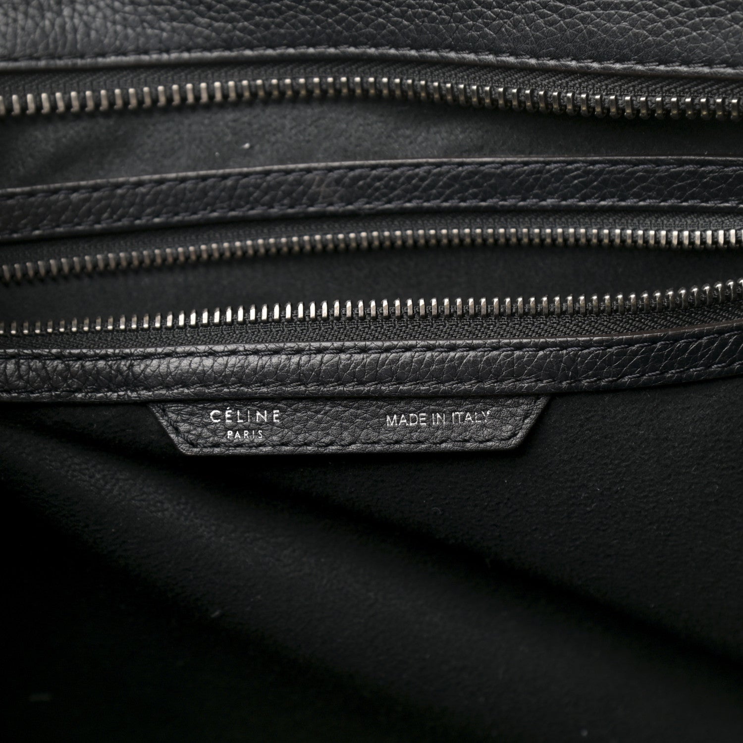 Celine Drummed Calfskin Mini Luggage Black 6 of 10