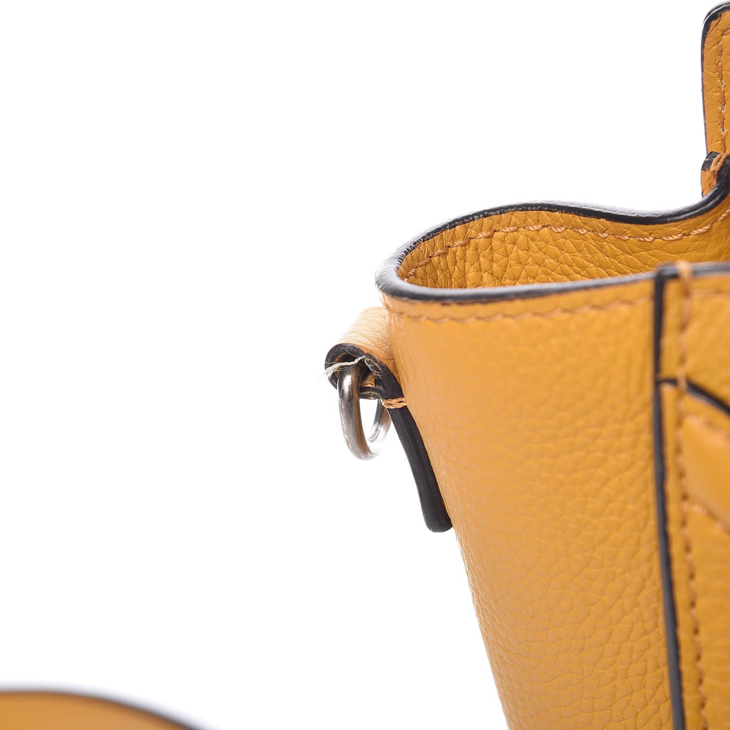 Drummed Calfskin Nano Luggage Ocre