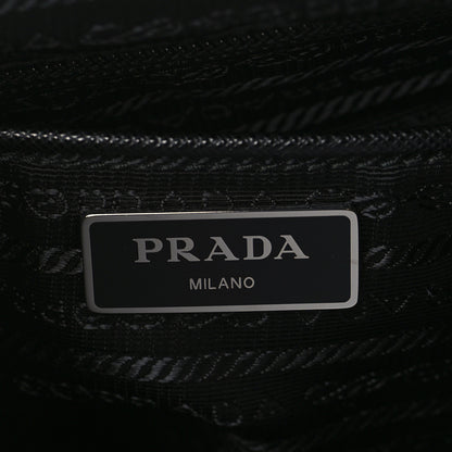 Prada Re-Nylon Vela Saffiano Pocket Double Buckle Messenger Shoulder Bag Black 5 of 7