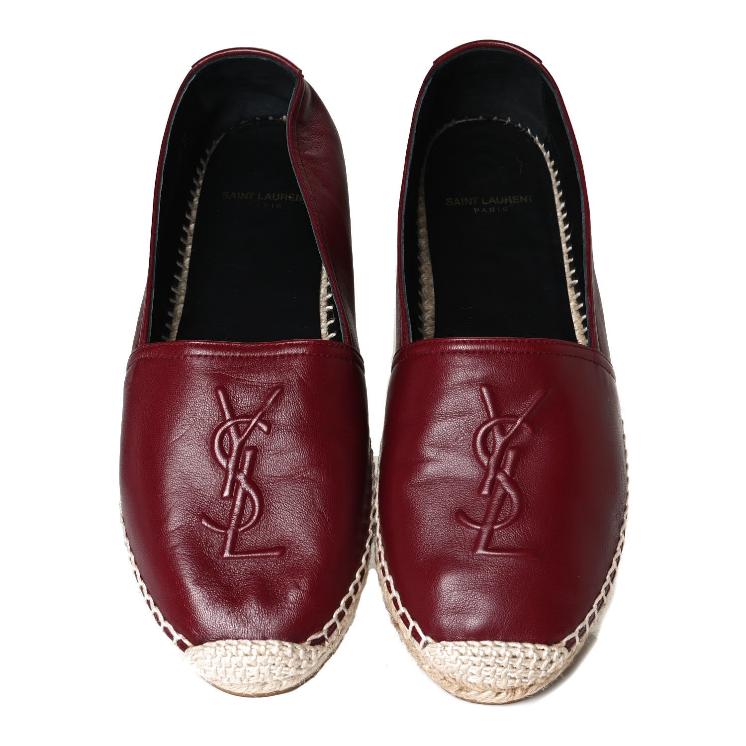 Saint Laurent Nappa Vendome Monogram Espadrilles 37 Barolo 5 of 11