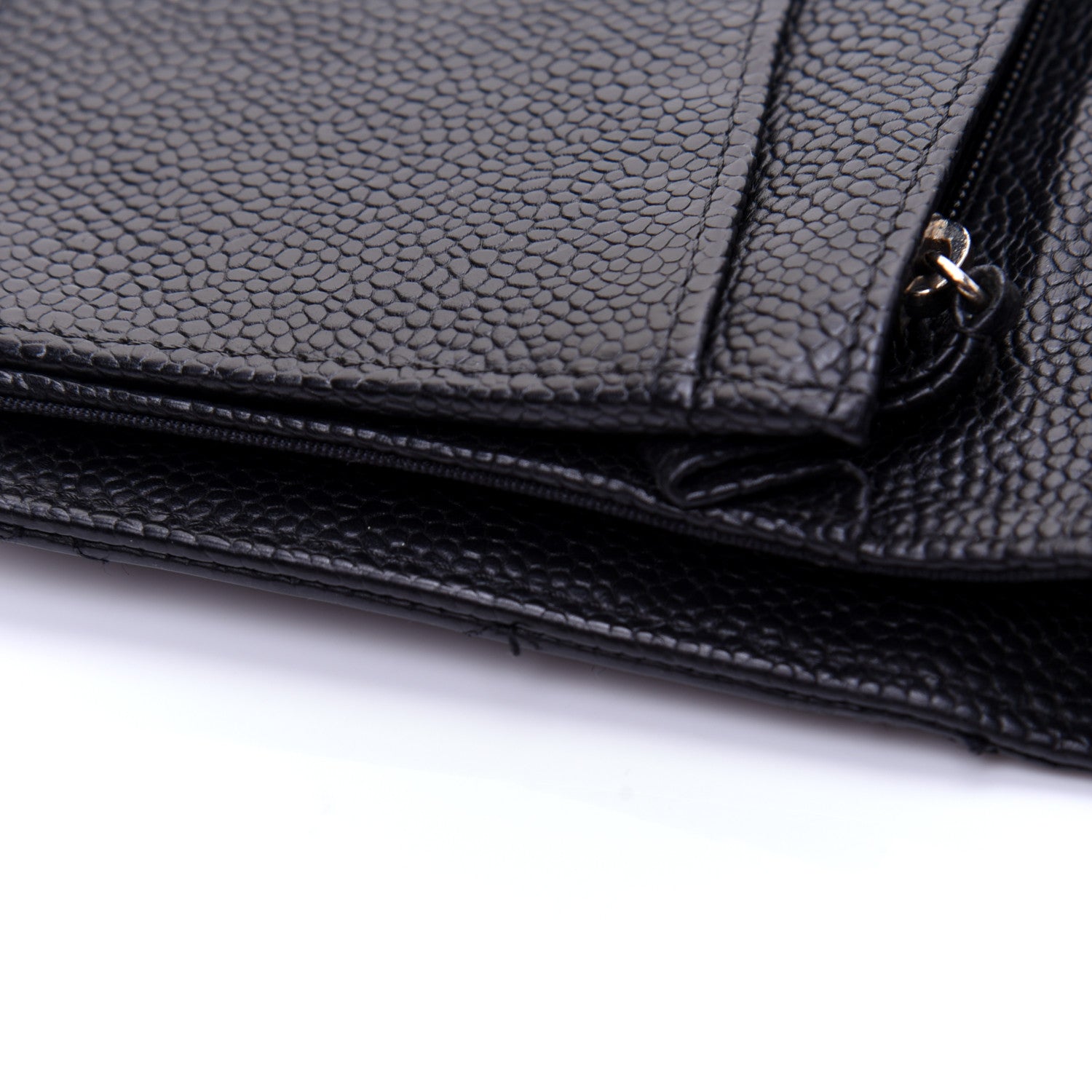 Chanel Caviar Quilted Yen Wallet Black 10 of 13