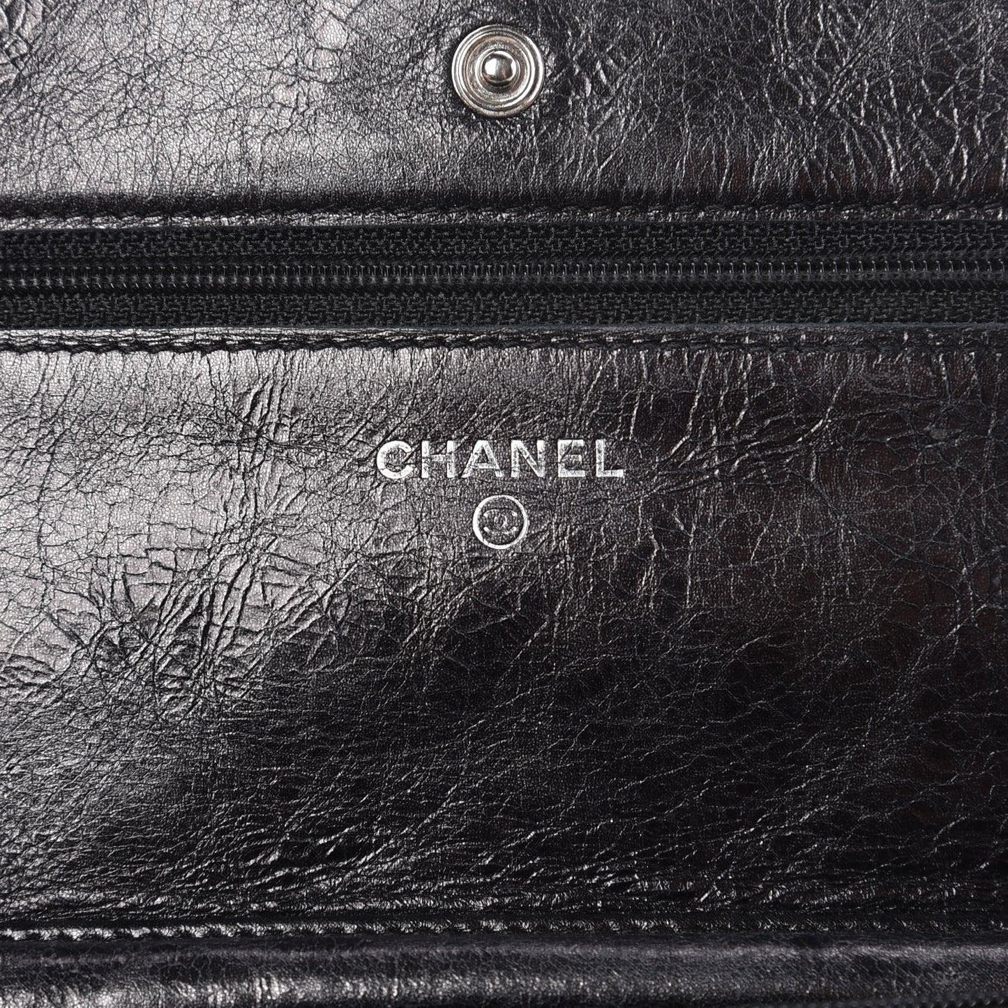 Glazed Aged Calfskin Reissue Wallet On Chain WOC Grey