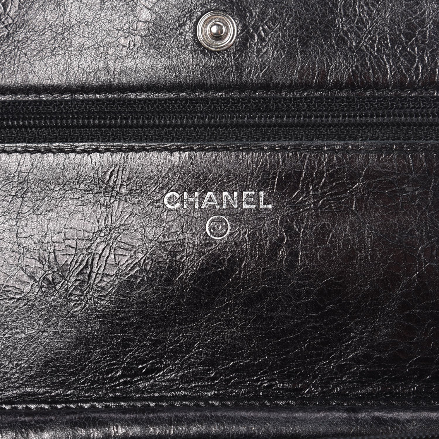 Chanel Glazed Aged Calfskin Reissue Wallet On Chain WOC Grey 6 of 13